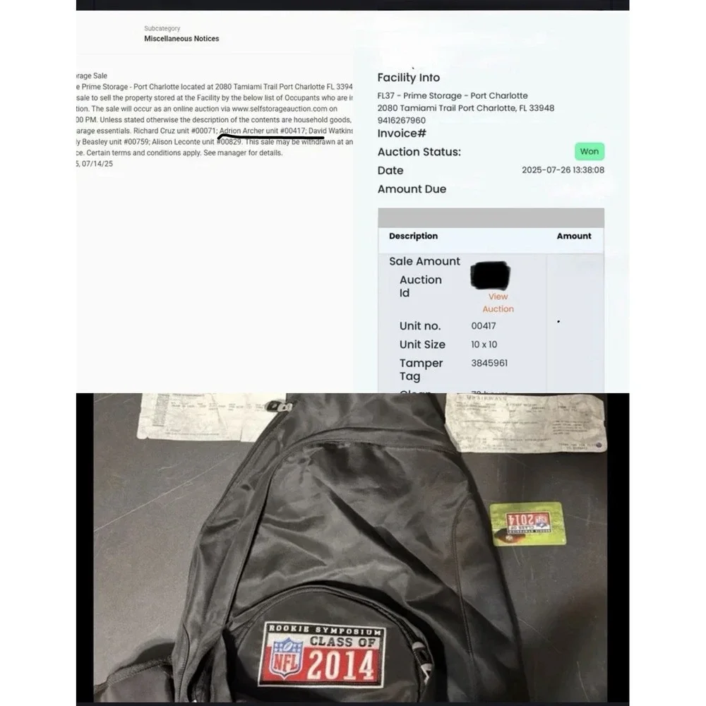 Dri Archer Player Issued 2014 NFL Rookie Symposium SlingBag Tickets Pit Steelers